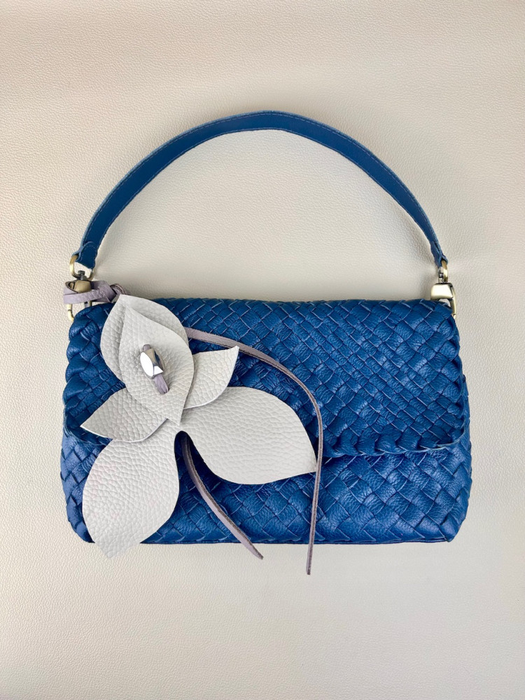 КЛАТЧ БАГЕТ ПЛЕТЕНЫЙ EMMA деним